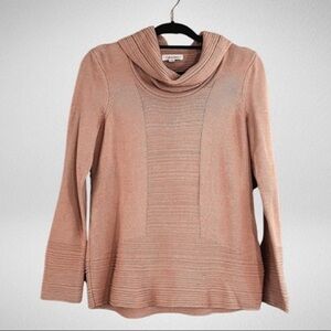 Elegant Cowl Neck Sweater in Soft Pink